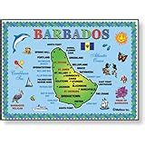 Amazon Barbados Map Caribbean Fridge Collector S Souvenir Magnet