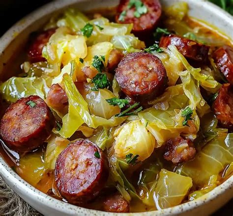 Chou Vert Braisé aux Saucisses Un Plat Rustique et Réconfortant