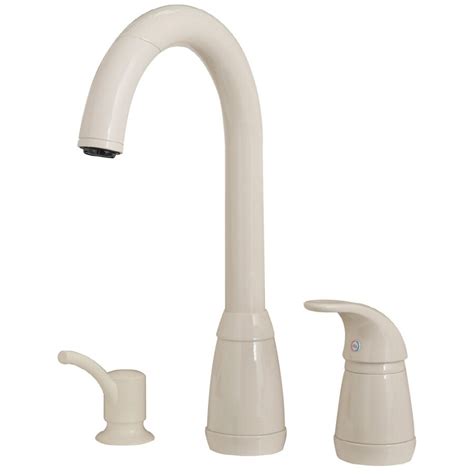 Price Pfister Contempra Biscuit 1 Handle Pull Down Kitchen Faucet At