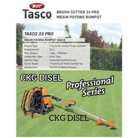 Jual Mesin Potong Rumput Gendong Tasco Tac Pro Brush Cutter Siap