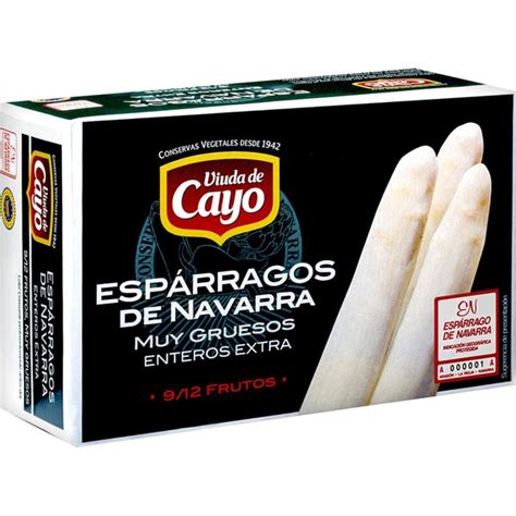 Espárragos blancos extra IGP de Navarra muy gruesos 9 12 piezas lata