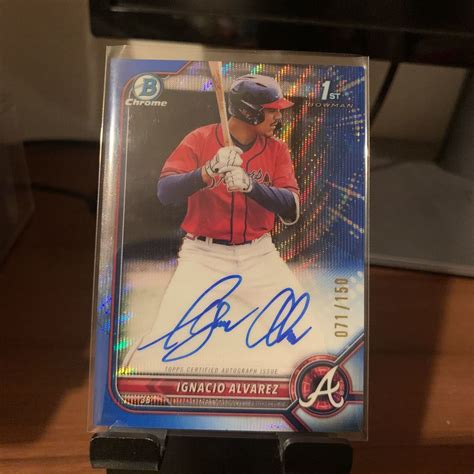 Yahoo Bowman Chrome Ignacio Alvarez Auto Blue