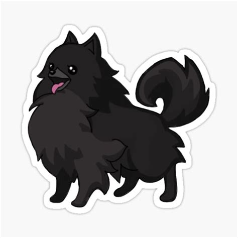 "Black Pomeranian" Sticker by woodysnightmare | Redbubble