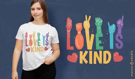 Love Is Love Sign Language T Shirt Design Vector Download