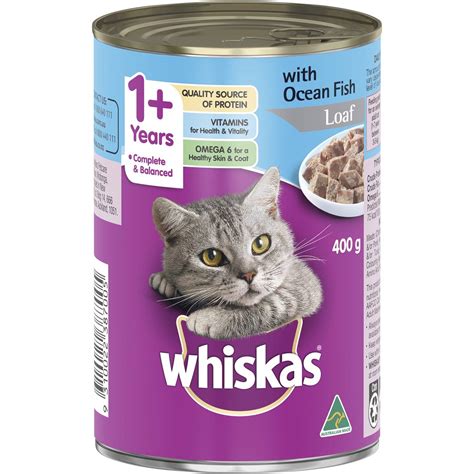 Whiskas Years Wet Cat Food Ocean Fish Loaf G Can Woolworths