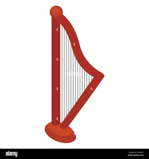 Harp Icon Isometric 3d Style Stock Vector Image Art Alamy