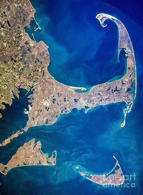 Cape Cod And Islands Spring 1997 View From Satellite Photograph By Matt Suess