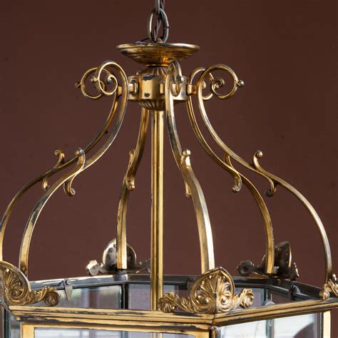 Early Nineteenth Century Style Gilt Brass Hall Lantern LASSCO