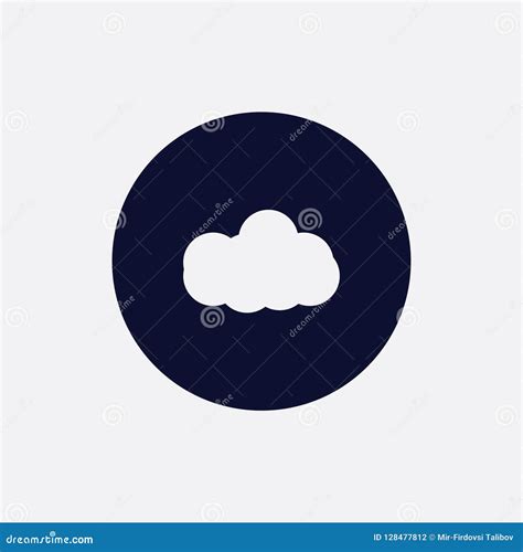 Icono De La Nube Ejemplo Del Vector Icono Redondo Plano Stock De