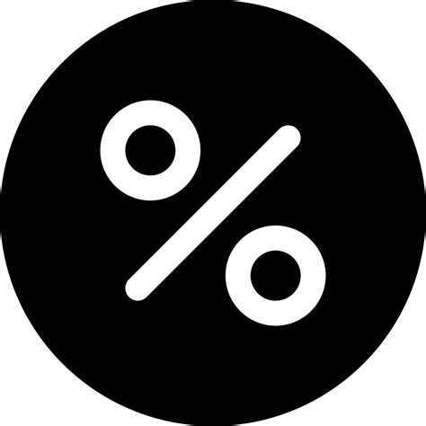 Interest Rate Black Glyph Ui Icon Percentage Mortgage And Lending