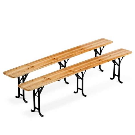 Table De Brasserie Bancs En Bois 3 Jambes Pliant Ensemble 220 X 80 10 Pcs