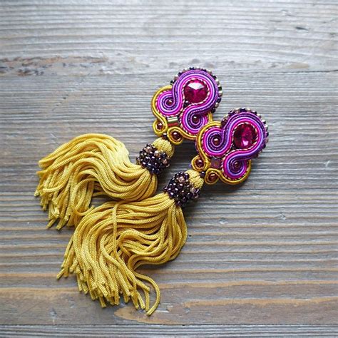 Kolczyki Soutache Etniczne Kolczyki Kolczyki Bi Uteria W Arsneo