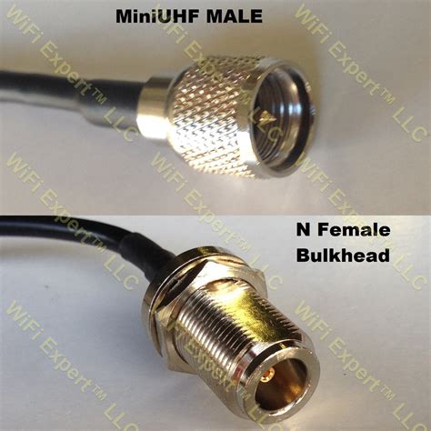 Lmr Mini Uhf Male To N Female Bulkhead Coaxial Rf Pigtail Cable Rf