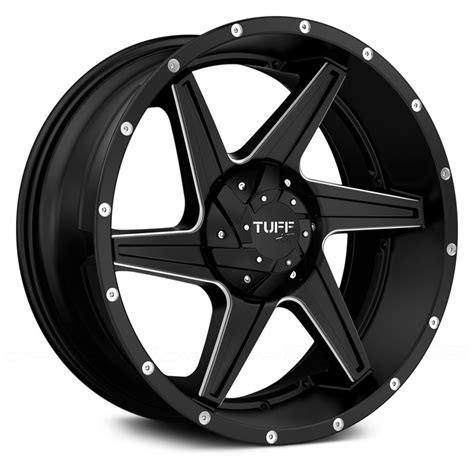 TUFF® T11 Wheels - Satin Black with Milled Accents Rims