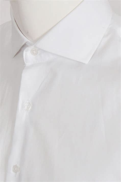 Classic Cutaway Collar Shirt White David Wej