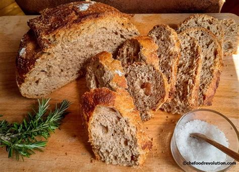 Whole Wheat Sourdough Bread Easy And No Knead Recipe