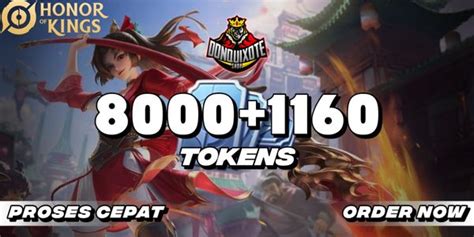 Beli Top Up 8000 1160 Tokens Honor Of Kings Terlengkap Dan Termurah