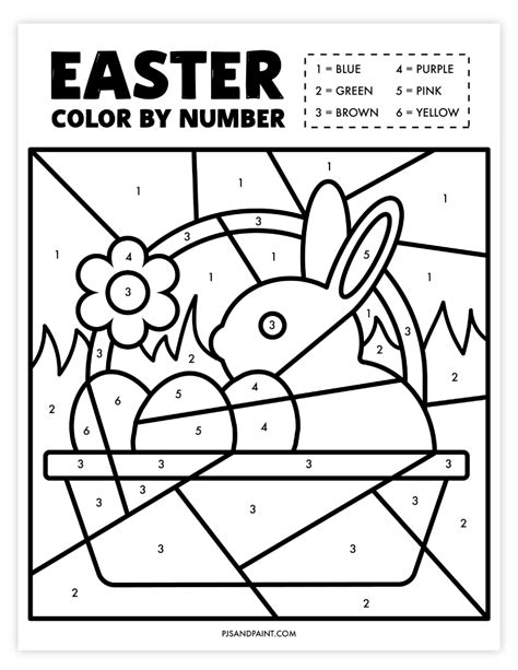 Easter Color By Number Free Printables