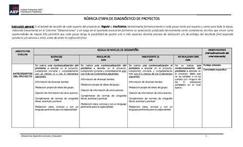 1 Rúbrica Etapa Diagnóstico DE Proyectos pdf A S Instituto