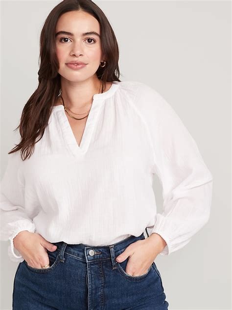 Split Neck Blouse For Women Old Navy