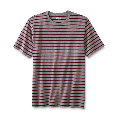 Basic Editions Mens Classic Fit T Shirt Striped