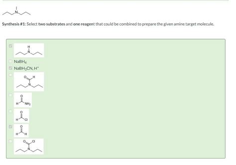 Solved Synthesis Select Two Substrates And One Reagent Chegg