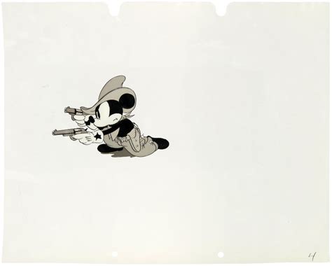 Hake S MICKEY MOUSE RARE 1934 TWO GUN MICKEY ORIGINAL BLACK WHITE