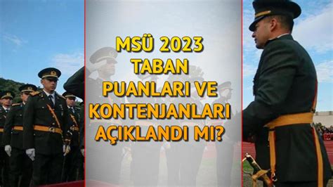 MSÜ TABAN PUANLARI 2023 Güncel liste Milli Savunma Üniversitesi