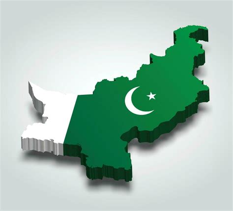 Pakistan 3d Flag Map 36345841 Vector Art At Vecteezy