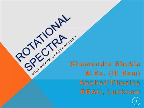 Rotational Spectra Microwave Spectroscopy Ppt