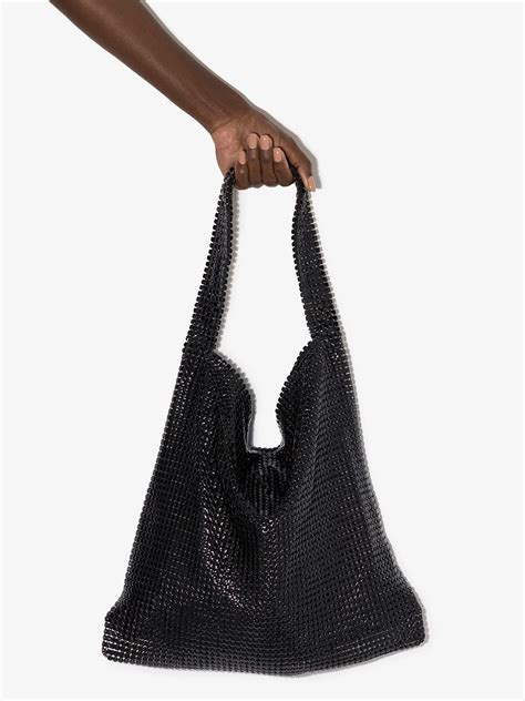 Paco Rabanne Chainmail Tote Bag In Schwarz Modesens