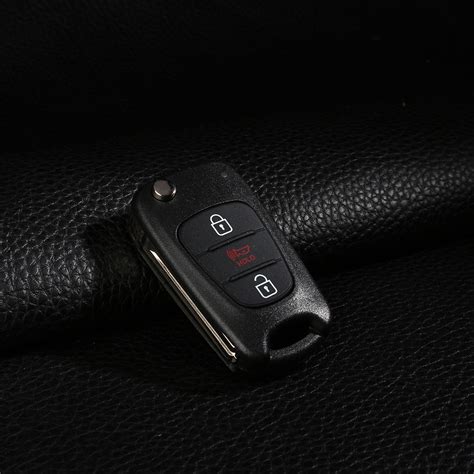 Black 3 Buttons Replacement Remote Key Fob Shell Pad Case For KIA Soul