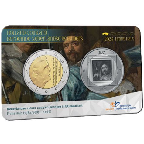 Nederland Holland Coin Fair Coincard Frans Hals Met Zilveren Penning