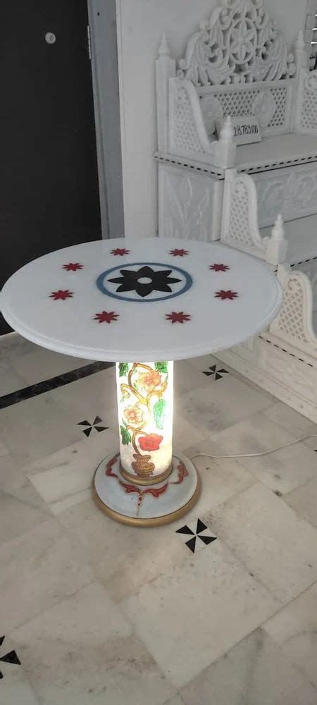 White Marble Inlay Table Tops Size X Feet At Rs Piece In