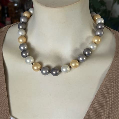 Vintage Jewelry Vintage Large Faux Pearl Necklace Poshmark