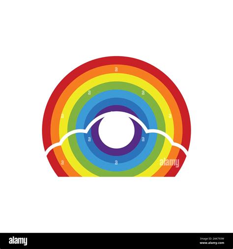 Colorful Rainbow Vector Illustration Color Rainbow Cloud Vector Stock Vector Image And Art Alamy