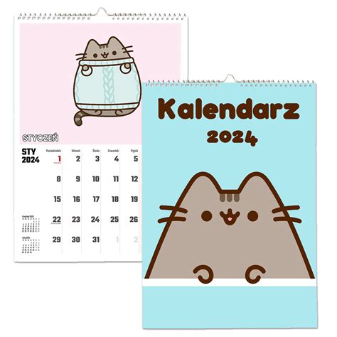 Kalendarz Cienny Na Rok Kot Pusheen Koty Wieloplanszowy A Cena