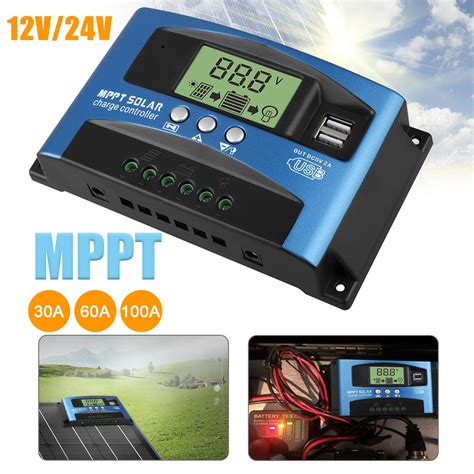 30 100a Mppt Solar Panel Regulator Charge Controller 12v 24v Auto Focus Tracking Ebay