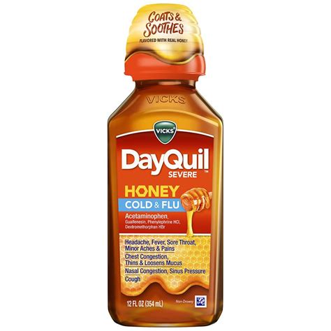 Vicks Dayquil Severe Cold And Flu Medicine Maximum Strength Honey Walgreens