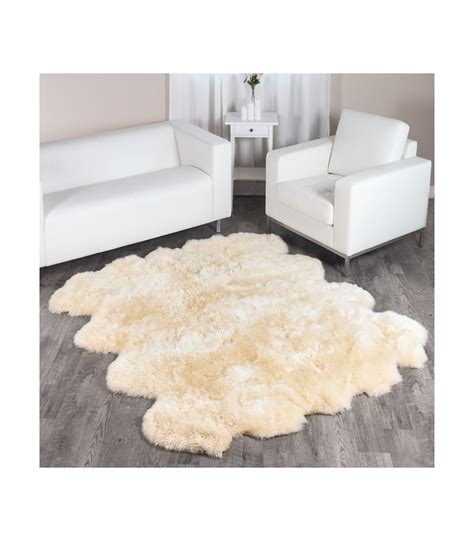 Champagne Extra Large Sheepskin Rug Octo 7x6 Ft Sheepskin Town