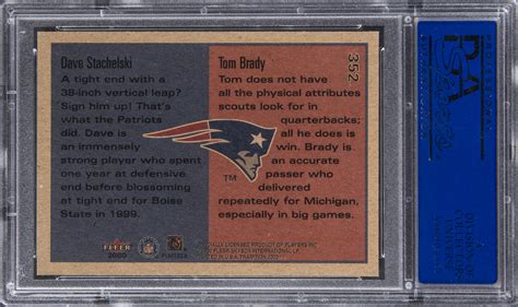 Lot Detail Fleer Tom Brady Rookie Card Psa Gem Mt