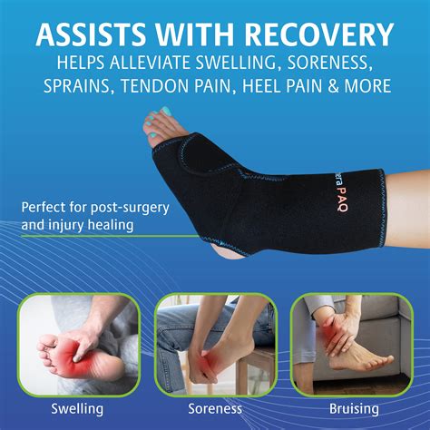 Therapaq Ankle Ice Pack Wrap With Hot Cold Gel Packs Relief For