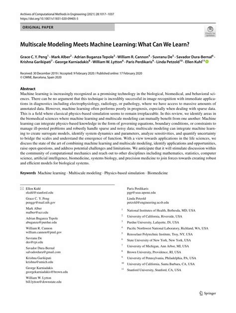 Pdf Multiscale Modeling Meets Machine Learning What Can We