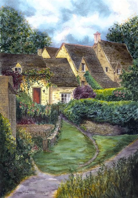 In The Cotswolds A Giclee Print Of An Original Watercolor Painting Of