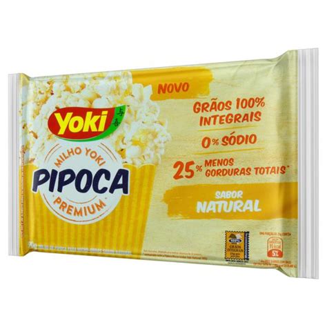 Pipoca Para Micro Ondas Natural Zero S Dio Yoki Premium Pacote G