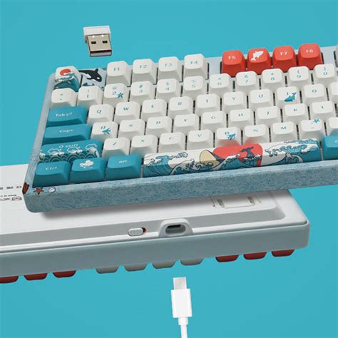 XVX M Keys Dual Mode Mechanical Gaming Keyboard Hot Swappable Gateron Red Switch PBT