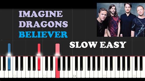 Imagine Dragons Believer Slow Easy Piano Tutorial Youtube