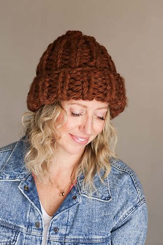 Ravelry: Knit Flat Chunky Hat pattern by Jess Coppom