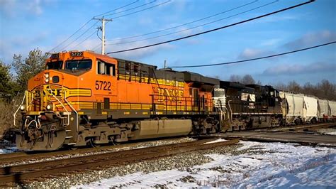 Bnsf H Gevo Leads Csx B With Ns Dash In Trail At Ravenna