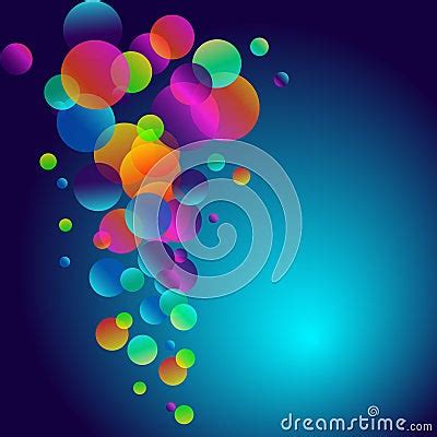 Rainbow Bubbles Background For Elegant Flyers Vector Illustration